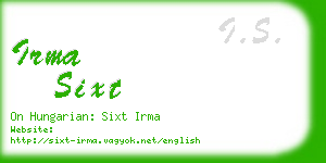 irma sixt business card